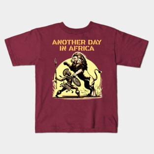 Another Day In Africa T-Shirt | Funny Stereotype African Safari | Dad Joke Kids T-Shirt